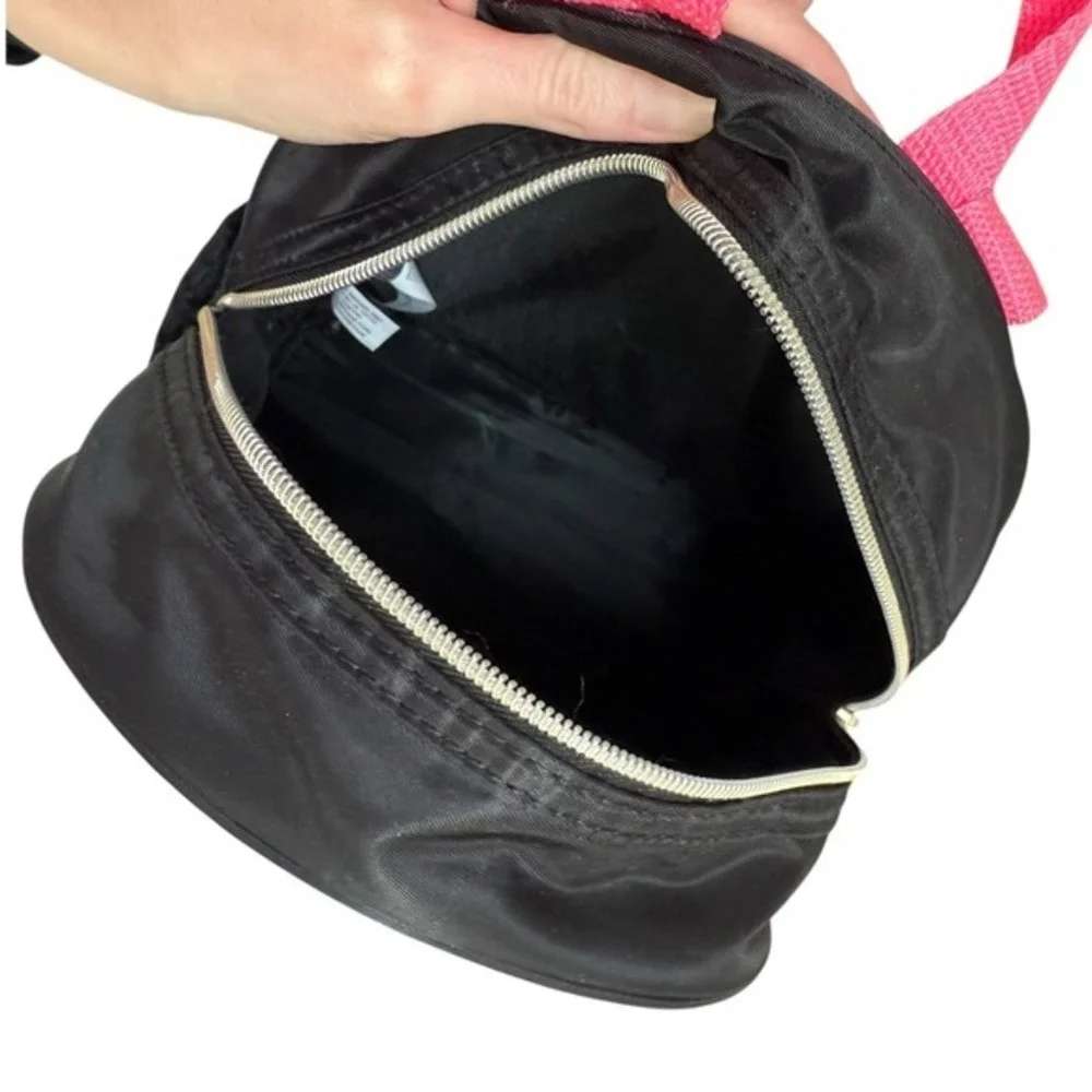 Claire's Checkered Daisy Patch Black Quilted‎ Mini Backpack